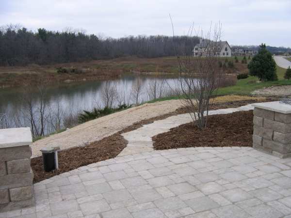 Paver patio installed in Ozaukee County